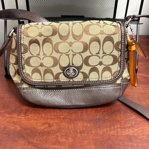 Coach Brown and Tan Crossbody Bag
